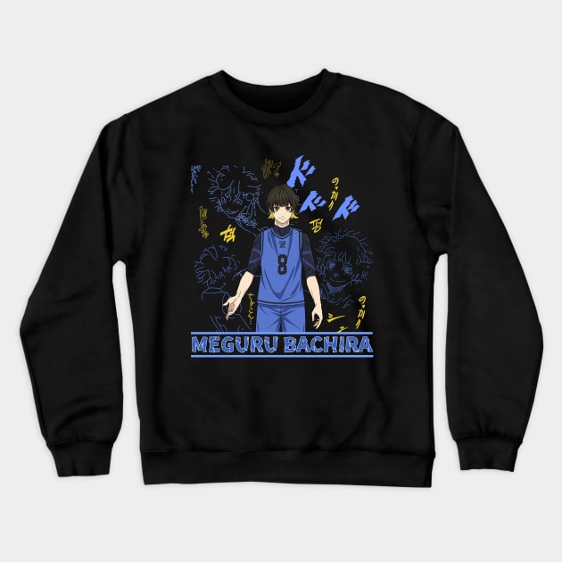 Blue Lock Meguru Bachira Crewneck Sweatshirt by AssoDesign